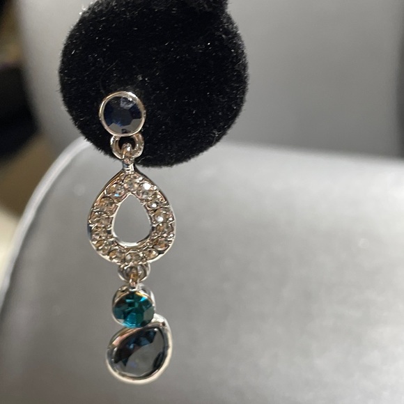 Diane Katzman signature Rhinestones dangle & drop earrings NOS featured in Elle - Picture 3 of 9